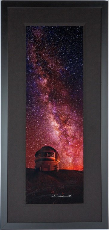 PETER LIK NIGHT FIRE PHOTOGRAPH PRINT FRAMED: PETER LIK NIGHT FIRE PHOTOGRAPH PRINT FRAMED Peter Lik (Australian, Photographer) "Night Fire" photograph print in a black frame. The print itself is cold-pressed between two pieces of acrylic. Signed