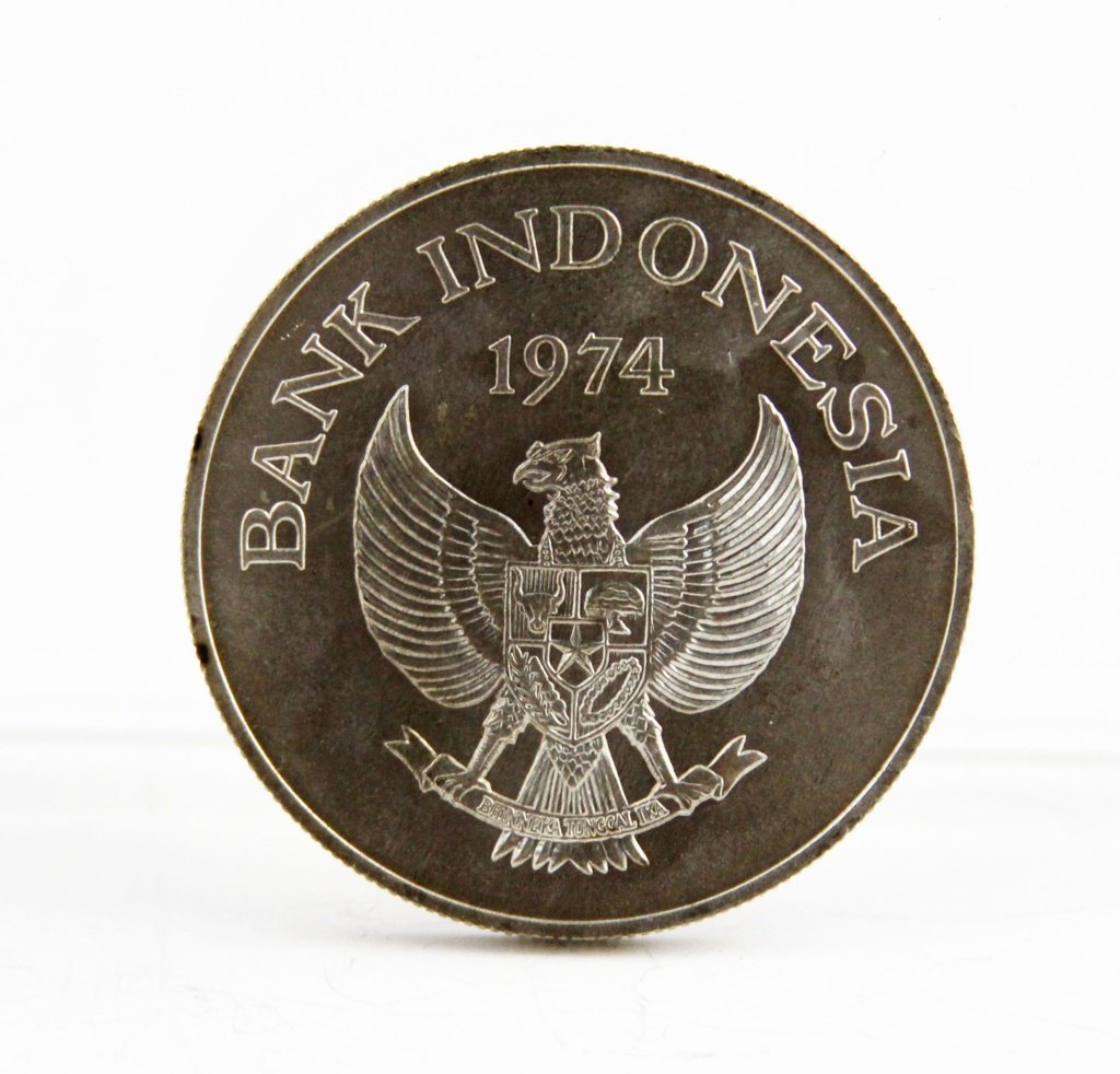 INDONESIA 1974 2000 SILVER RUPIAH JAVAN TIGER: INDONESIA 1974 2000 SILVER RUPIAH JAVAN TIGER Weight: 25.3g