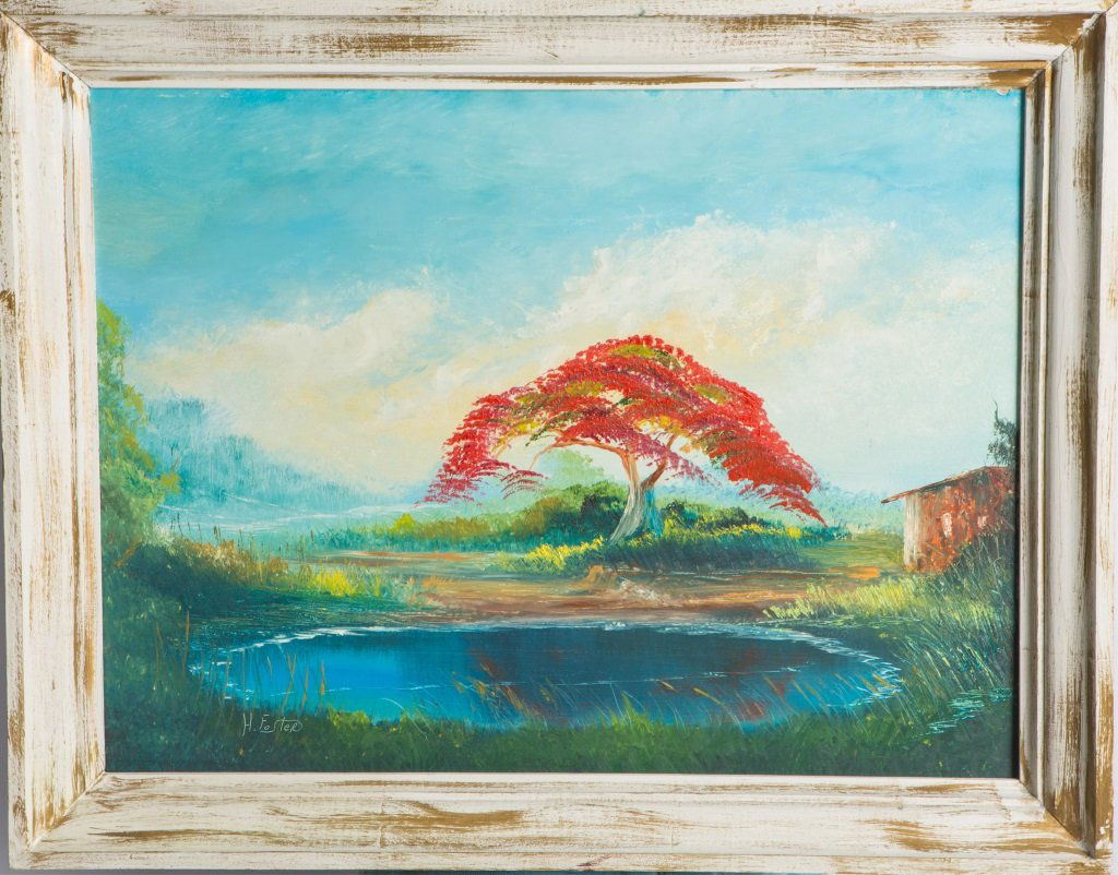 HORACE FOSTER FLORIDA LANDSCAPE PAINTING OIL ON BOARD