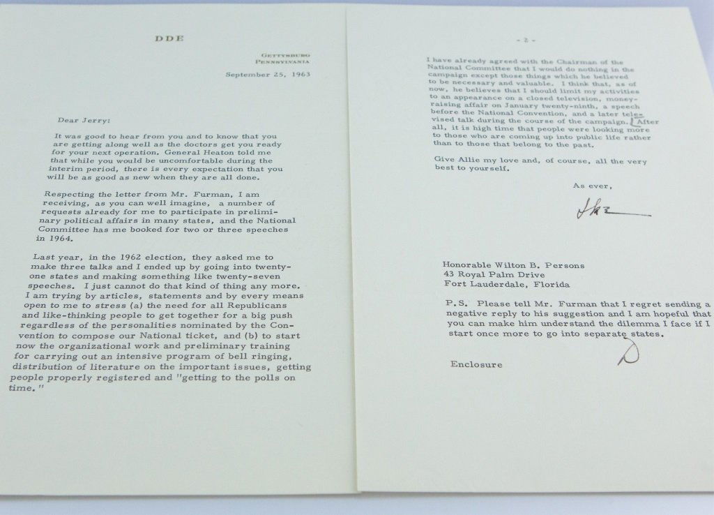 EISENHOWER URGES GETTING THE VOTE OUT (1 of 2)