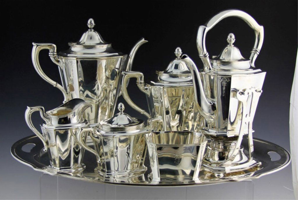 (7) PIECE SILVERPLATE GORHAM TEA SERVICE (1 of 7)