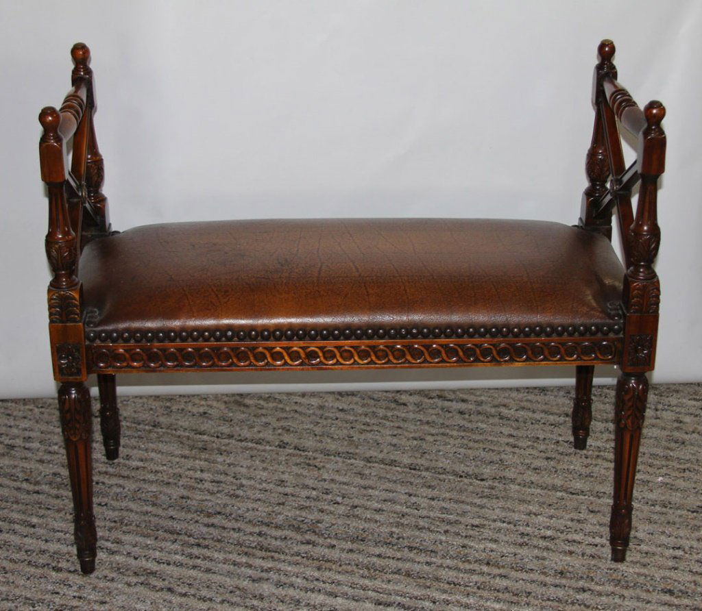 THEODORE ALEXANDER MAHOGANY FOYER BENCH (1 of 5)