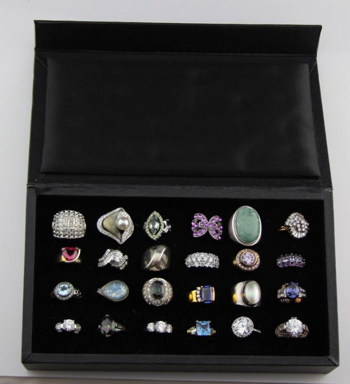 STERLING AND GEM STONE RING COLLECDTION (1 of 4)