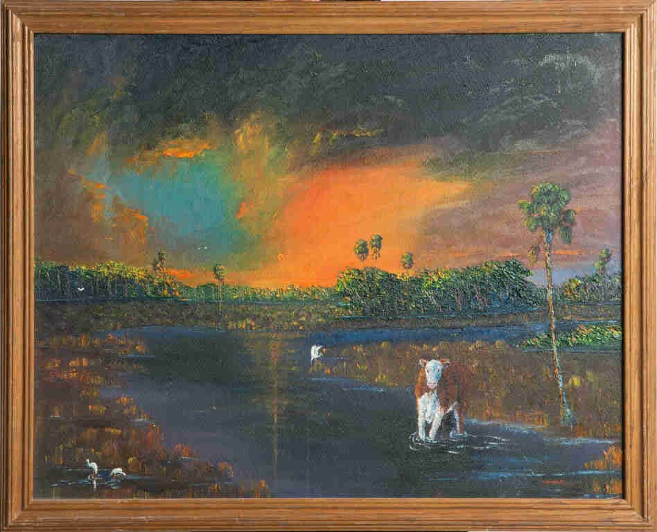 CHICO WHEELER FLORIDA HIGHWAYMEN OIL ON BOARD (1 of 4)