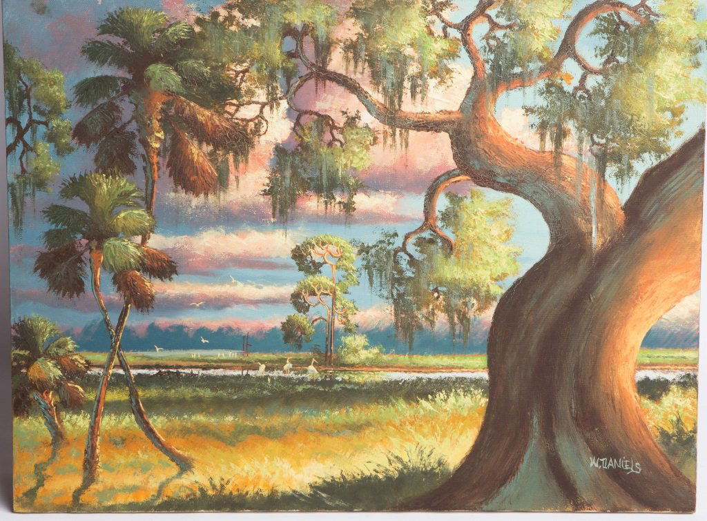 WILLIE DANIELS FLORIDA HIGHWAYMEN OIL ON CANVAS (1 of 4)