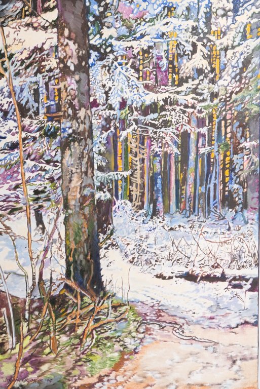 JEN-ANN KIRCHMEIER OIL ON CANVAS WINTER SCENE (1 of 4)