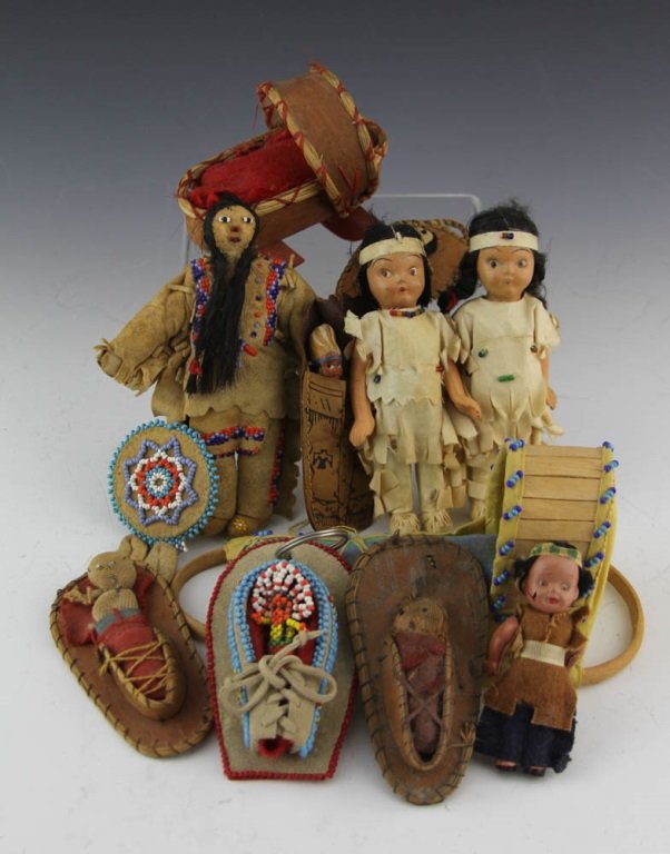MIXED SMALL NATIVE AMERICAN STYLE BABY DOLLS (1 of 5)