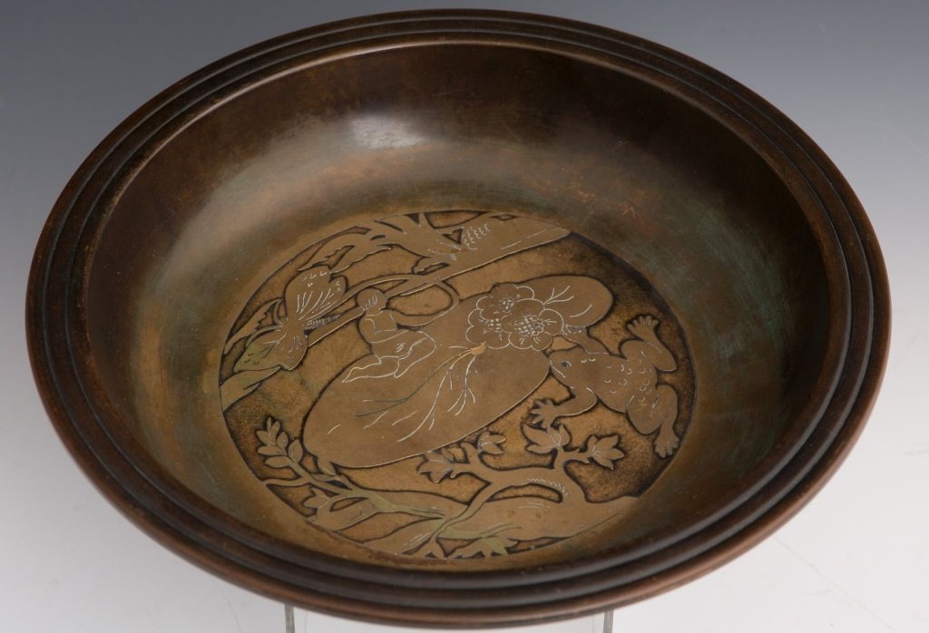 JUST ANDERSEN DENMARK ART NOUVEAU BRONZE PLATE (1 of 4)