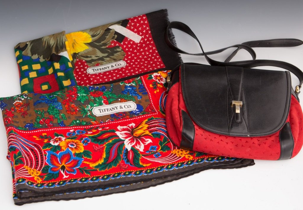 (3) TIFFANY & CO SCARVES & PURSE (1 of 5)