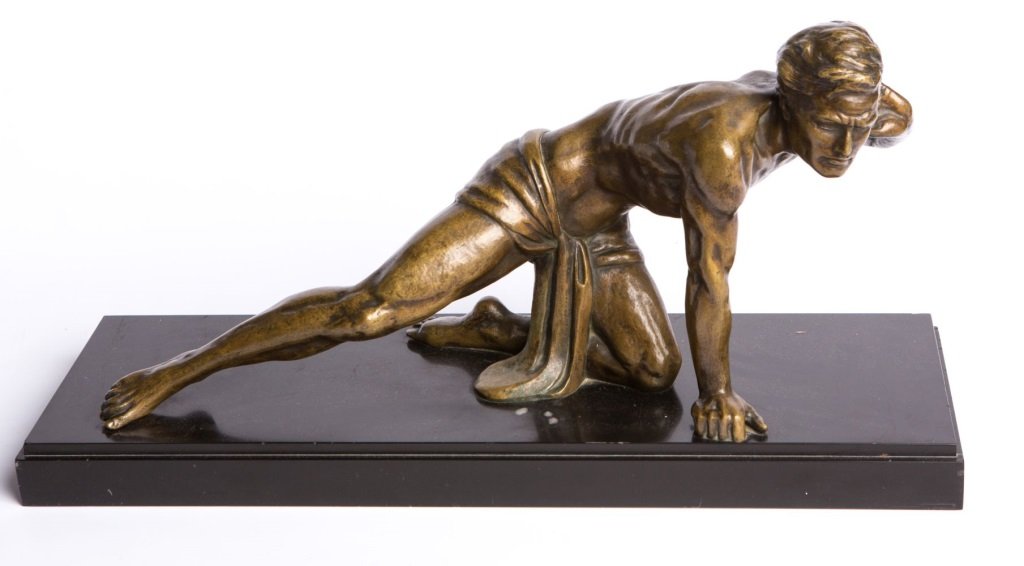 AFTER JEAN DE RONCOURT L'ATHLETE BRONZE STATUE (1 of 3)