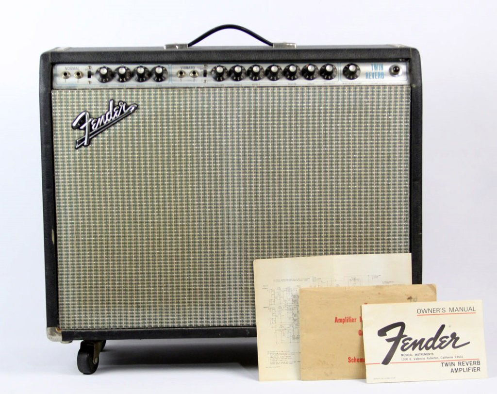 1972 FENDER BLACK TWIN REVERB AMPLIFIER (1 of 6)
