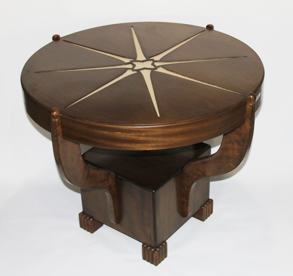 ROUND ART DECO OCCASIONAL TABLE (1 of 9)
