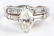 LADIES PLATINUM & MARQUISE DIAMOND WEDDING SET