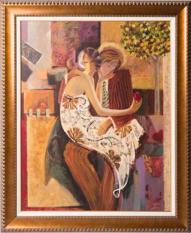 SABZI ADAM AND EVE SIGNED CANVAS SERIGRAPH (1 of 7)
