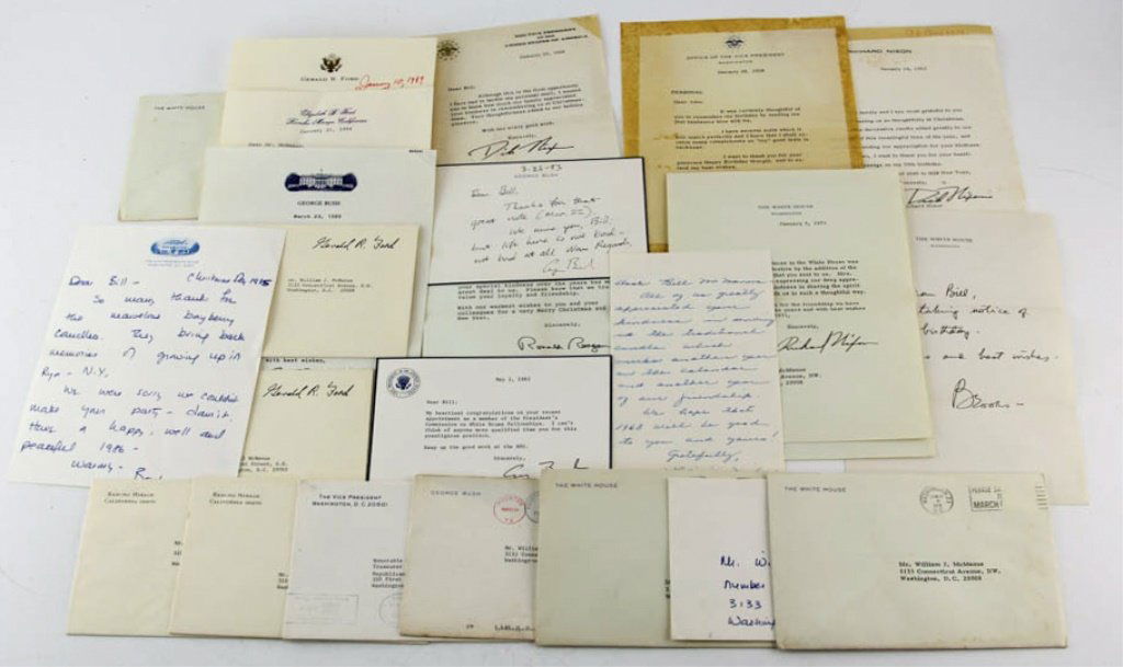 US PRESIDENTIAL LETTERS - FORD NIXON REAGAN & BUSH (1 of 8)