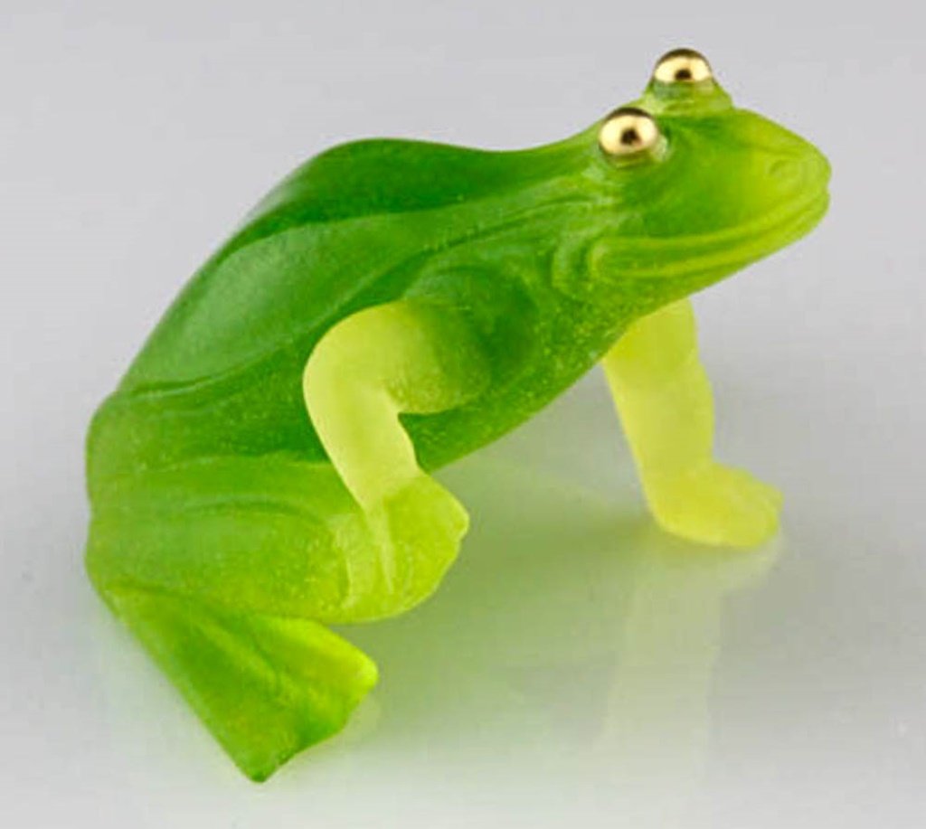 DUAM FRANCE PATE DE VERRE ART GLASS FROG (1 of 4)