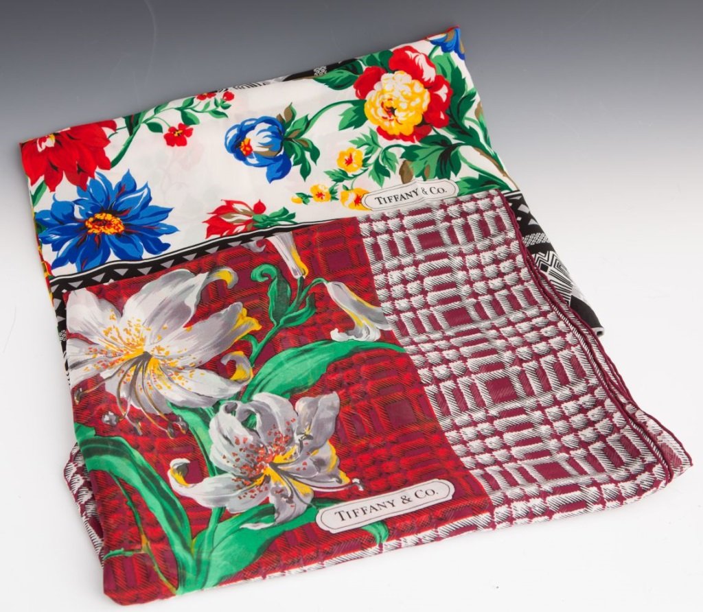 (2) TIFFANY & CO SILK SCARVES (1 of 3)