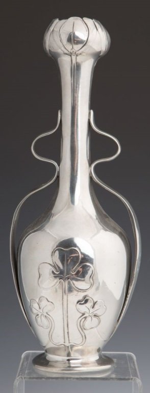 ART NOUVEAU SILVER PLATE VASE (1 of 4)