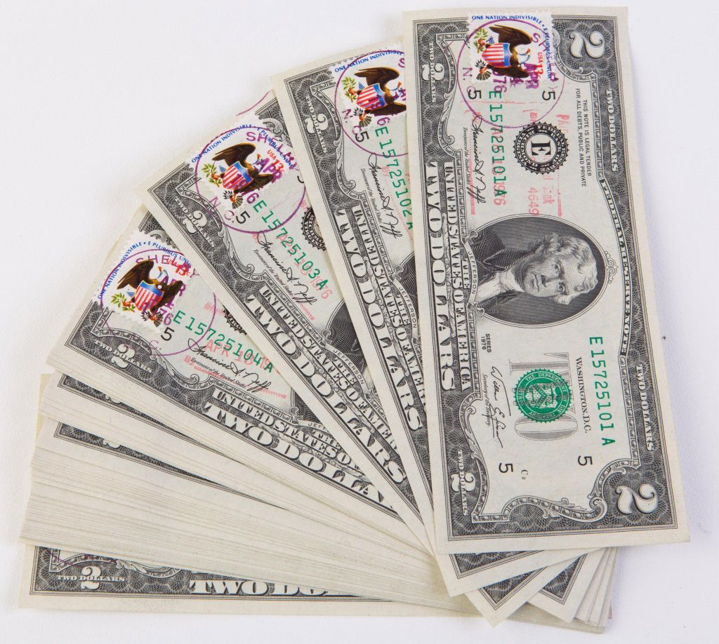 LOT OF 50 FIRST DAY ISSUE 1976 US $2 CONSECUTIVE # (1 of 2)