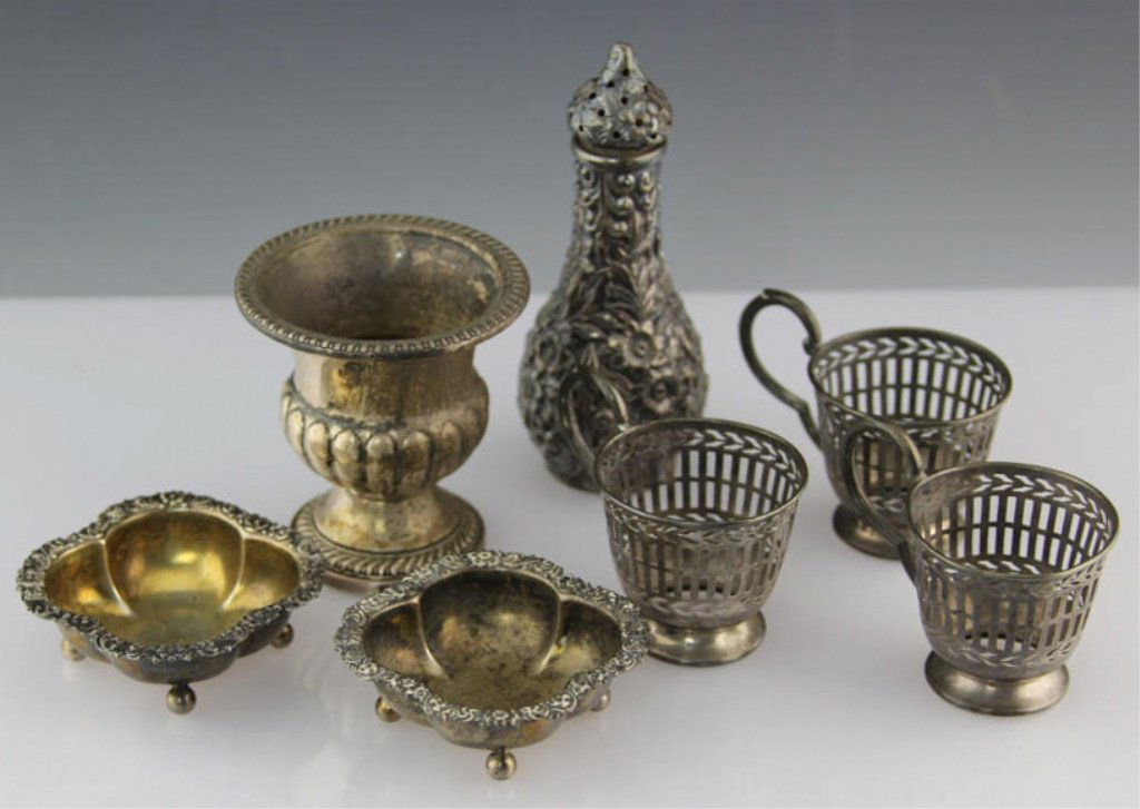 LOT OF SEVEN MIXED STERLING SILVER ITEMS (1 of 5)