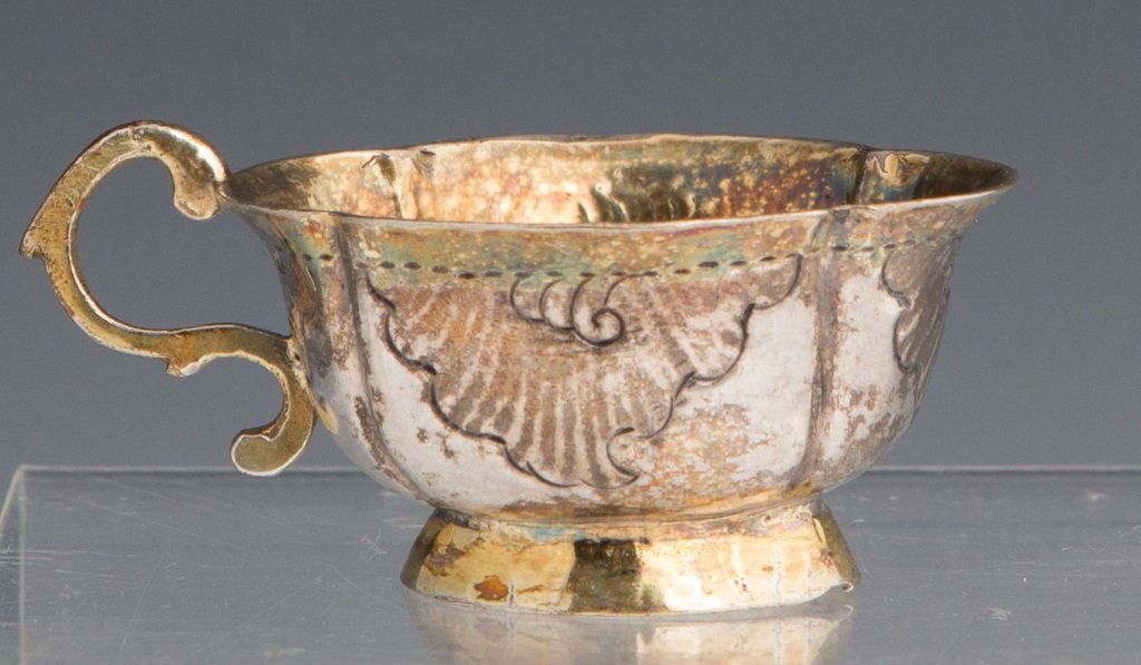 RUSSIAN .875 SILVER DEMITASSE CUP DATED 1775 (1 of 3)
