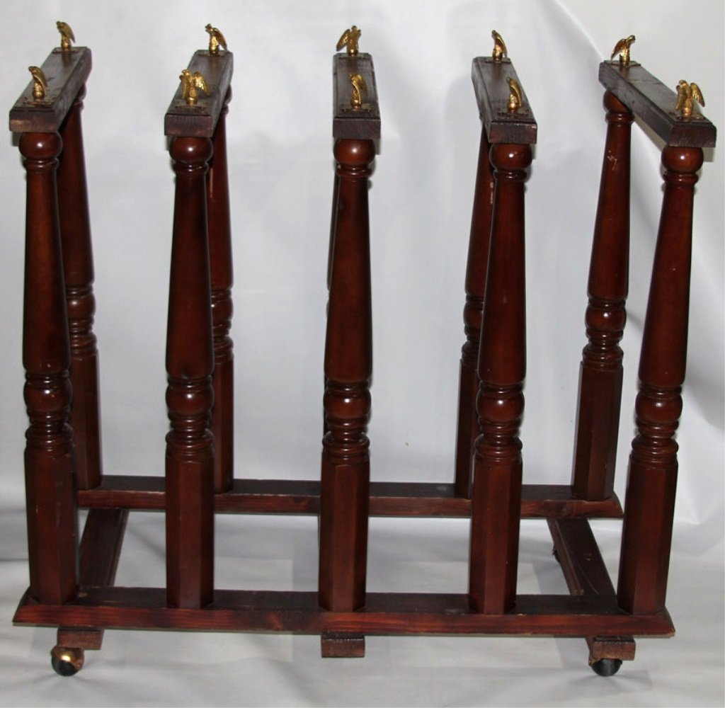 WOOD ROLLING ART RACK (1 of 5)