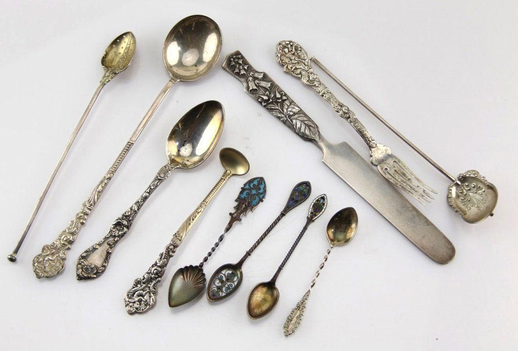 LOT OF 11 MIXED SILVER GORHAM REED & BARTON & MORE (1 of 7)