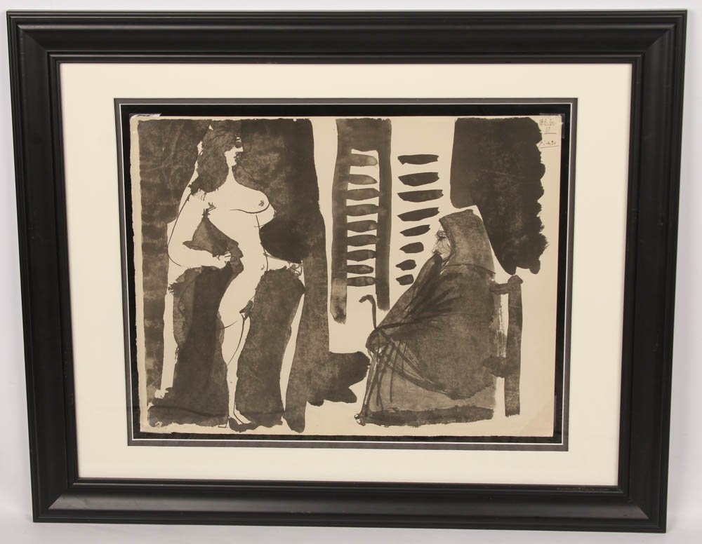 PABLO PICASSO LITHO OF AN INK PAINTING FRAMED (1 of 4)