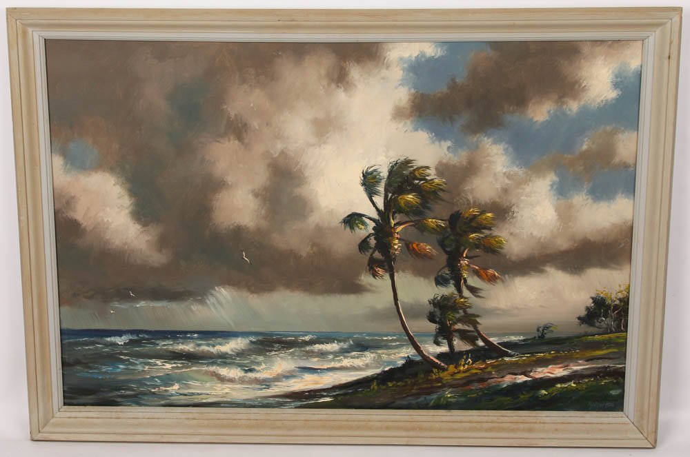 HAROLD NEWTON FLORIDA HIGHWAYMEN OIL ON BOARD (1 of 6)
