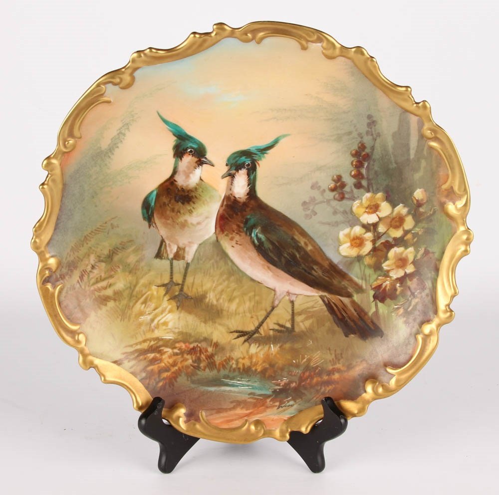 LIMOGES PHEASANT HAND PAINTED CHARGER (1 of 5)