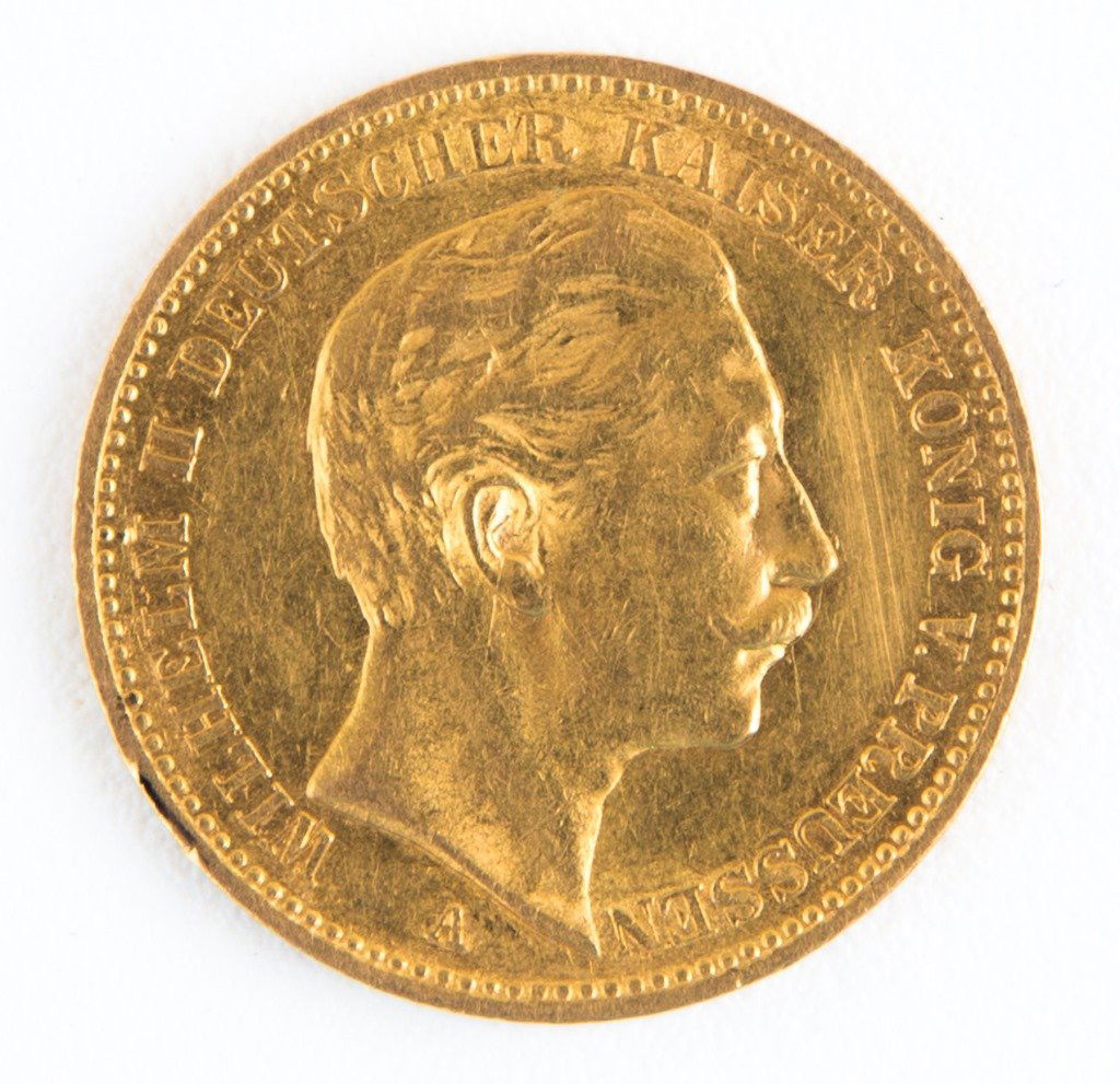 1898 GERMAN STATES OF PRUSSIA 20 MARK GOLD COIN (1 of 3)