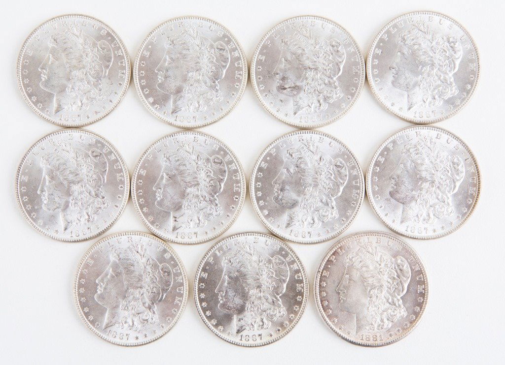 LOT OF (11) US SILVER MORGAN DOLLARS (1 of 3)