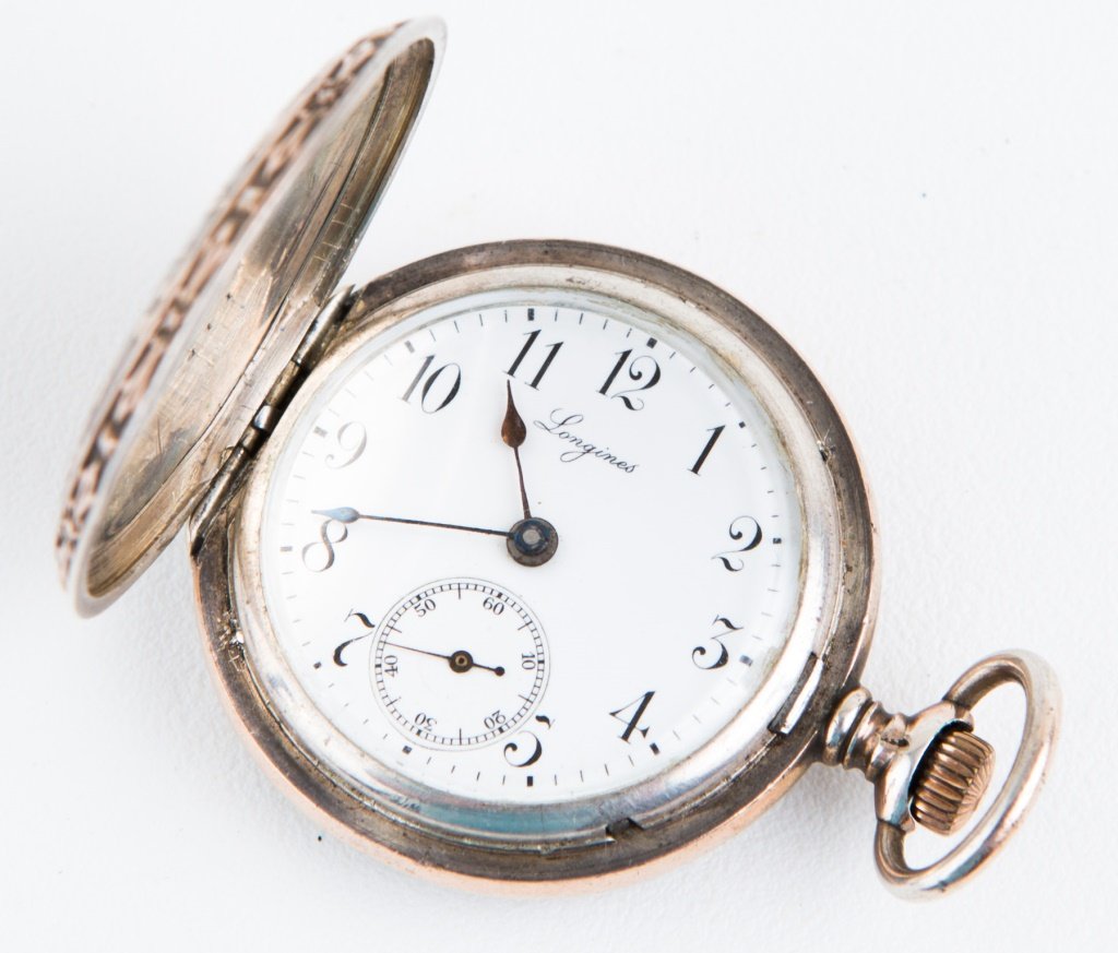 LADIES .900 SILVER LONGINES POCKET WATCH (1 of 6)