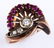 LADIES 14K YELLOW GOLD RUBY & DIAMOND RING