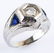 LADIES 18K WHITE GOLD ART DECO DIAMOND RING