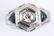 LADIES 18K WHITE GOLD ART DECO DIAMOND RING - 2