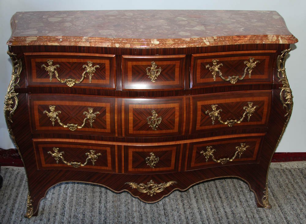 MODERN ITALIAN STYLE FAUX MARBLE TOP DRESSER (1 of 3)