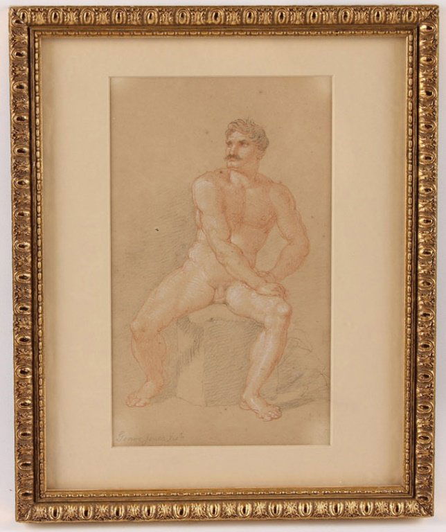 EDWARD FRANCIS BURNEY FIGURE STUDY DRAWING (1 of 5)