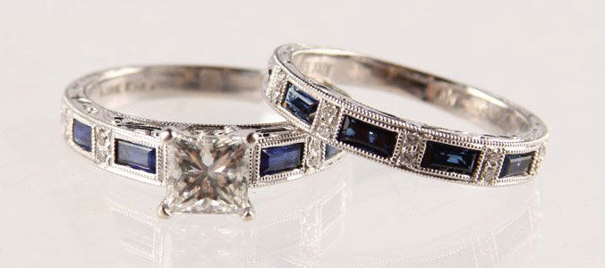 LADIES 18K KIRK KARA DIAMOND WEDDING SET (1 of 4)