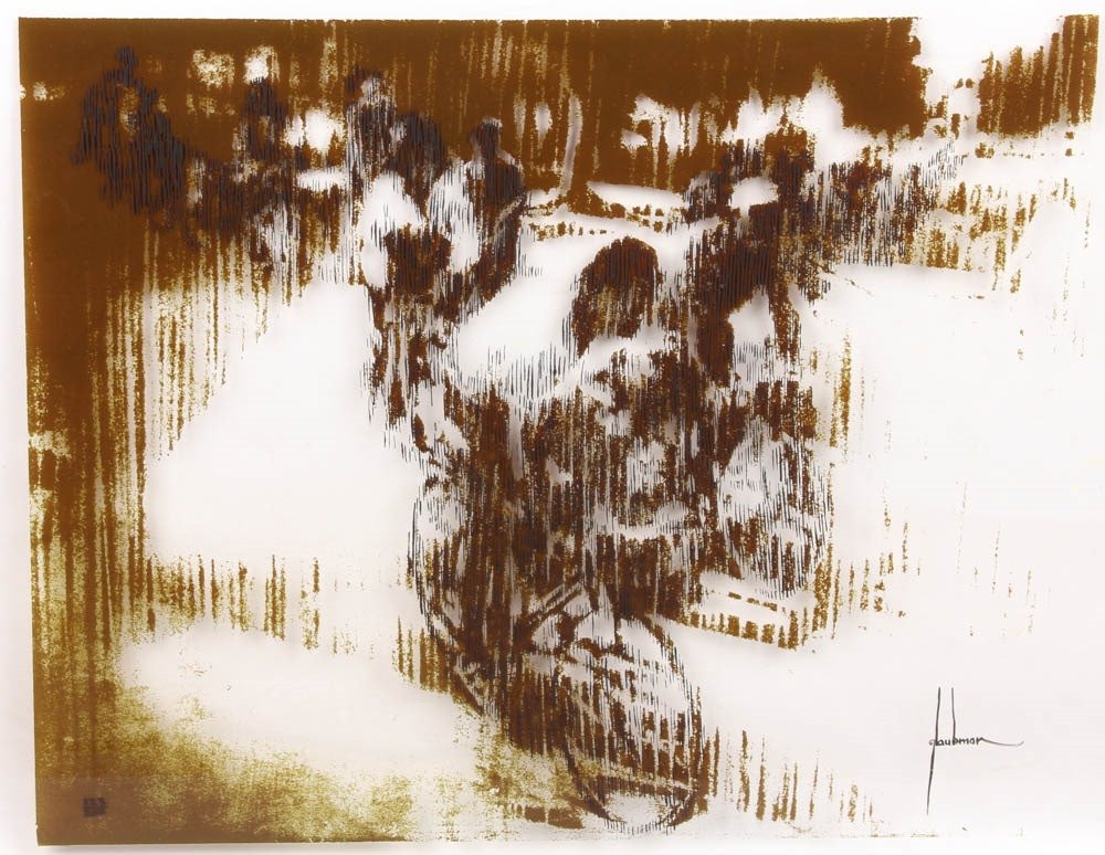 EDNA GLAUBMAN SCREENPRINT ON ACRYLIC 123/300 (1 of 3)