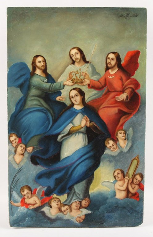 BARTOLOME ESTEBAN MURILLO (1618-1682) OIL ON PANEL (1 of 10)