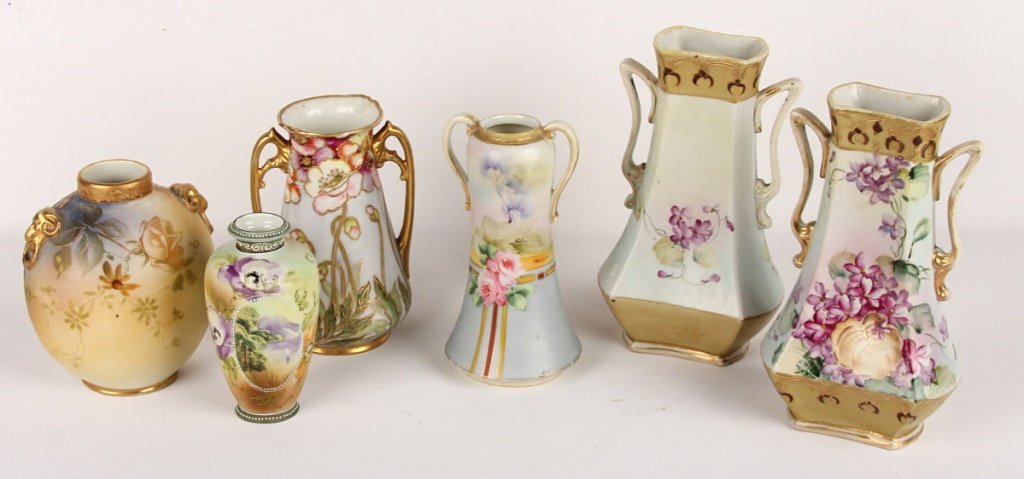 6 PIECES OF HAND PAINTED NIPPON PORCELAIN (1 of 4)
