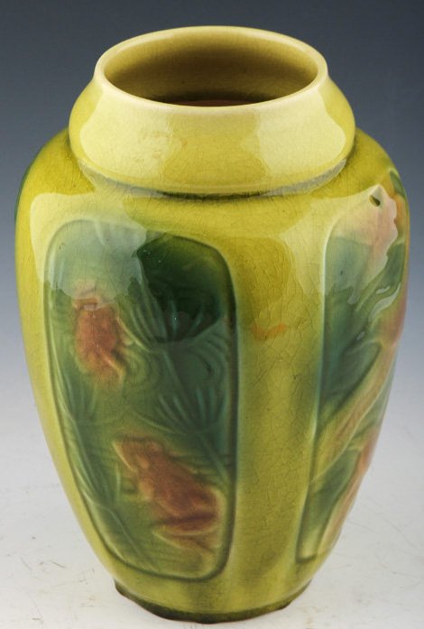 ROOKWOOD POTTERY ART VASE FROGS FISH BIRD 1945 (1 of 3)