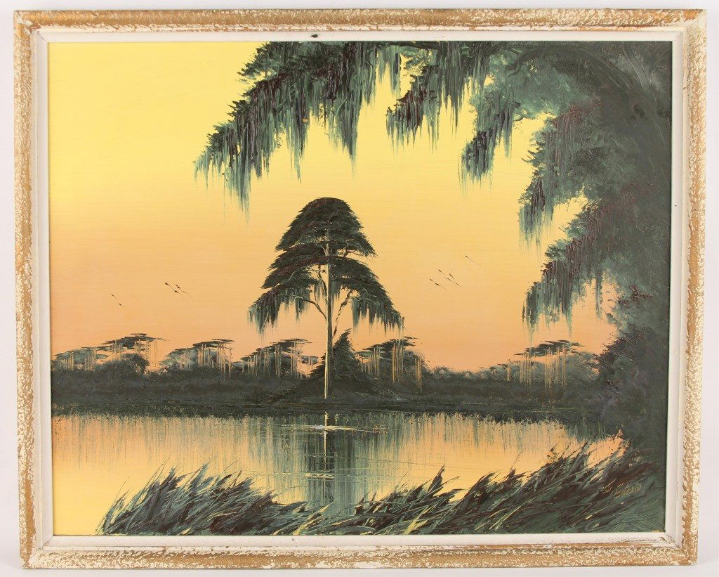 JAMES GIBSON EARLY '60s MARSH SUNSET SCENE (1 of 4)
