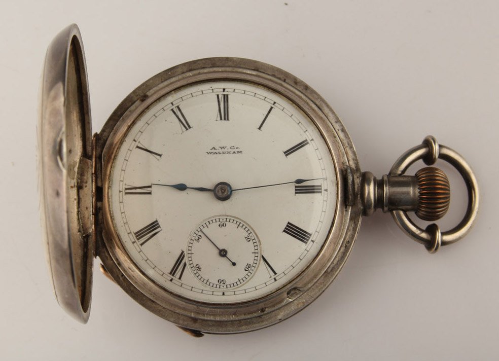 1877 AMERICAN WALTHAM COIN SILVER POCKET WATCH