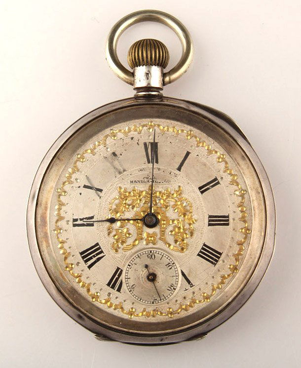 OMEGA FOR ESTRELLA DEL NORTE STERLING POCKET WATCH (1 of 5)
