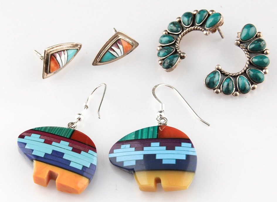 3 | PAIRS OF STERLING SILVER EARRINGS (1 of 6)