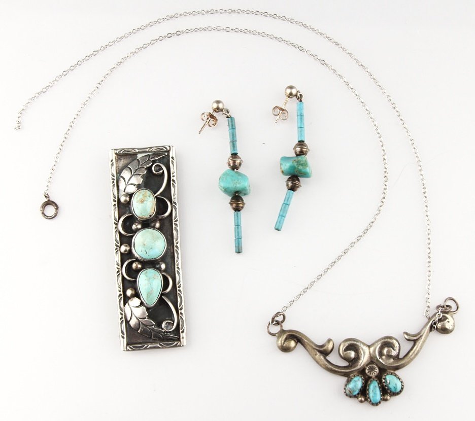 3 | STERLING SILVER & TURQUOISE JEWELRY PIECES (1 of 7)