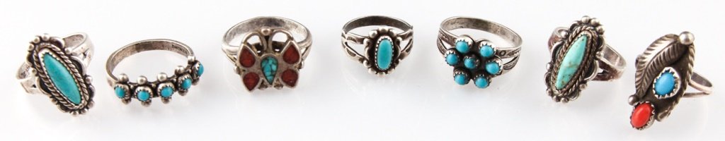 7 | FRED HARVEY ERA STERLING NAVAJO WOMENS RINGS (1 of 3)