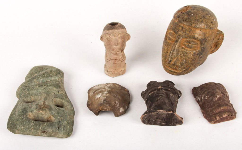 6 PRE-COLUMBIAN POTTERY FIGURAL EFFIGIES (1 of 4)